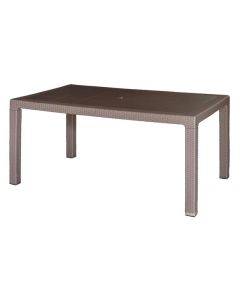 Mesa resina ratan antiinsectos 150 x 90 cm taupe garden life