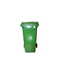 Contenedor basura con ruedas tapa 240 lt plastico verde natuur nt125870