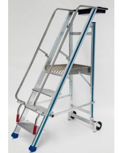 Escalera industrial de tijera 4 peldaños 1mt aluminio plabell forteza04s 126874