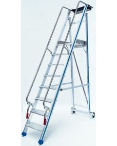 Escalera industrial de tijera 16 peldaños 4mt aluminio plabell forteza16s 126880