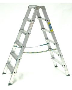 Escalera ind plabell tijera anch 6 peldaños pla alu 1,32mt d