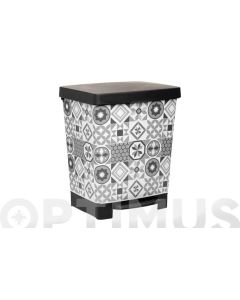 Cubo bas. recicl. c/pedal 23l/390x300x335 pl hidraulic tatay