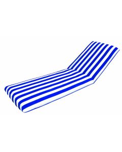 Cojin tumbona monoblock 120x50x15cm textil blanco/azul teplas 8426334017514
