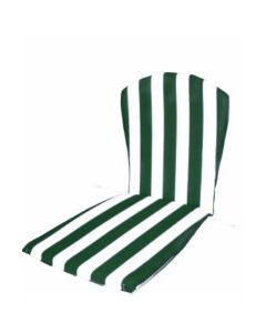 Cojin silla monoblock respaldo bajo 35x82x3cm textil blanco/verde teplas 8426334018085