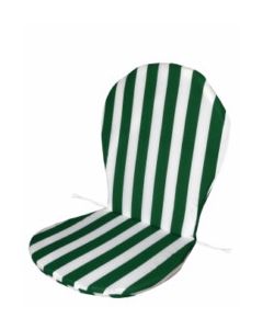 Cojin silla monoblock respaldo alto 45x90x3cm textil blanco/verde teplas 8426334017439