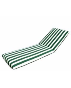 Cojin tumbona monoblock 120x50x15cm textil blanco/verde teplas 8426334017521