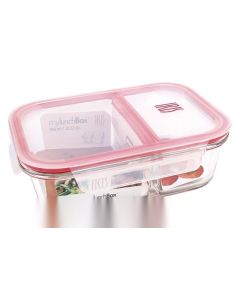 Hermetico alimentos rectangular 950ml vidrio iris 1 pz 8615-v