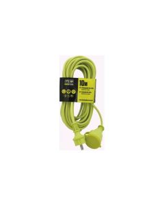 Prolongador electricidad jardin 3x1,5mm 10mt 3680v 230v verde masterplug