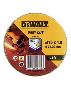 Disco corte 115x1,0x22,23mm fast cut 10 pz dewalt