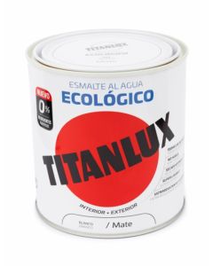 Esmalte acril mate al agua ecologico 250 ml bl titanlux   128118