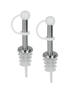 Tapon botella con vertedor 1x2x7 acero plata metaltex