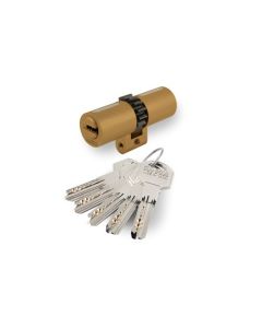 Cilindro seguridad corona 14 dientes 33x33mm laton perfil suizo mcm spr14:33-33