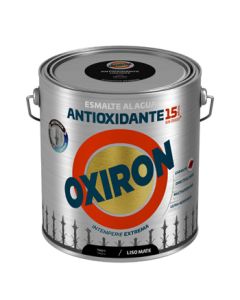Esmalte antioxidante agua oxiron liso mate 2,5 l negro titan