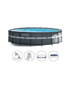 Piscina redonda desmontable ultra xtr 19.156 l depuradora de arena 4.500 l/h ø488x122cm intex