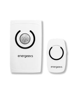 Alarma inalambrica mini con detector movimiento plastico blanco energeeks eg-alt001