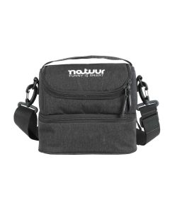 Bolsa porta alimentos flexible 2 compartimentos 22x17x18cm poliester gris natuur 128955