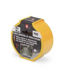 Cinta adhesiva señalizacion 50mmx33mt pvc amarilla target c13a3350