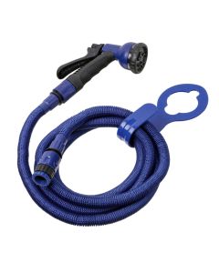 Manguera riego tricapa conectores+pistola 7,5mt azul natuur 9990005
