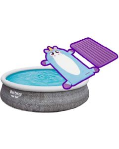 Piscina pared pvc depuradora cartucho circular 7340lt 396x86cm poliester/pvc gris bestway 129257