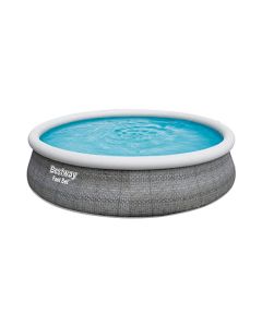 Piscina pared pvc depuradora cartucho circular 7340lt 396x86cm poliester/pvc gris bestway 129257
