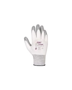 Guante construccion palma nitrilo m07 nylon gris/blanco junit juba