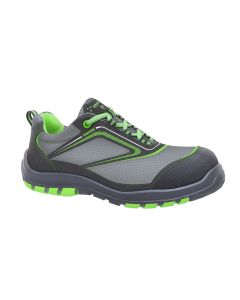 Zapato seguridad s3 suela pu/tpu puntera plastica 38 tejido tecnico gris/verde nairobi panter