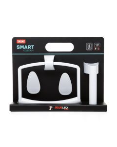Juego baño portarollo aro toallero+2 perchas abs blanco smart tatay 4 pz 6721001