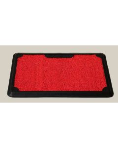 Felpudo desinfectante 45x70x2cm rectangular dintex vinilo rojo pro-safe con bandeja 55549   130074