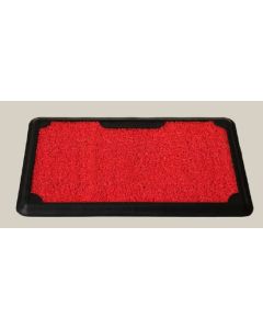 Felpudo desinfectante 45x70x2cm rectangular dintex vinilo rojo pro-safe con bandeja 55549 130074