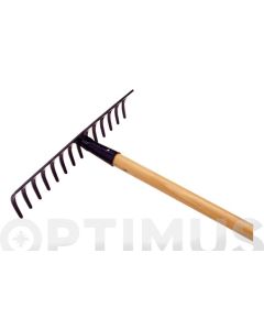 Rastrillo jardin 14 puas 38 cm con mango de 150 cm bellota