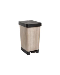 Cubo reciclaje 25 lt con pedal tatay polipropileno madera smart 1021202 1 ud