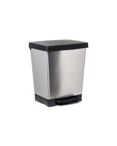 Cubo reciclaje 23 lt con pedal tatay polipropileno acero cubik 1020609 1 ud