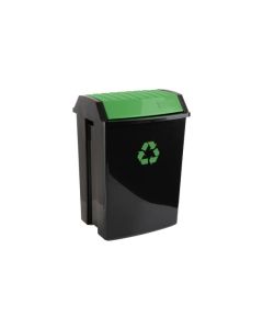 Contenedor reciclaje 50 lt 40x33,5x57,5 tatay polipropileno negro/verde 1102301