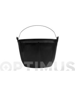 Capazo construccion 10lt bellota polietileno negro asa metalica bkw10bm 1 ud