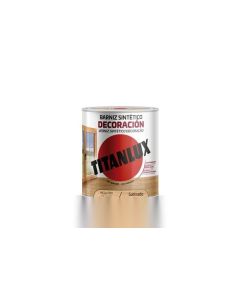 Barniz madera satinado incoloro 750 ml sintetico interior/exterior titanlux m11100034