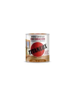 Barniz madera satinado nogal 750 ml sintetico interior/exterior titanlux m11100334
