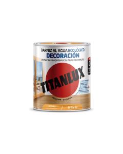 Barniz madera brillante castaño 750 ml al agua ecologico interior/exterior titanlux m20100134