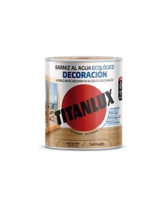 Barniz madera satinado incoloro 2,5 lt al agua ecologico interior/exterior titanlux m21100025
