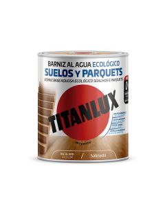 Barniz poliuretano ecologico suelos y parquets satinado 750 ml incoloro titanlux
