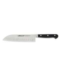 Cuchillo cocina santoku 180mm acero nitrium negro opera arcos