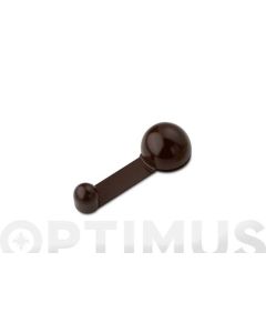 Tope puerta retenedor adhesivo giratorio marron inofix