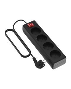 Regleta 4 tomas interruptor cable 5m garza 97x47x375mm 430066 132451