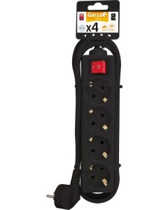 Regleta 4 tomas 3680w cable 1,4m interruptor garza 85x65x320mm 420016 132477