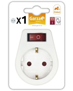 Adaptador 1 toma protección infantil 3500w garza 80x130x90mm 132492