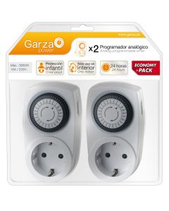 Temporizador programacion 24h 3680w garza 73x167x205mm 400604