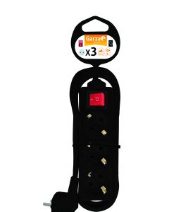 Regleta 3 tomas cable 3m garza 55x47x185mm 420039 132566