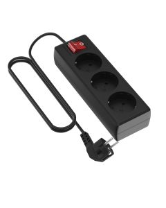 Regleta 3 tomas cable 5m garza 55x40x185mm 430064