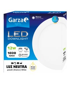 Downlight 1020lm 4000k 52x246x282mm garza 401243 132570