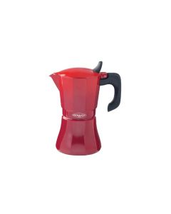 Cafetera aluminio induccion petra roja 6 tazas oroley