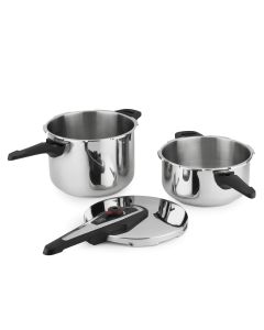 Olla cocina presion 4+6lt rapida acero inox boj